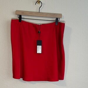 NWT - WMNs - Gianni Bini Red Mini Satin Slip Skirt
